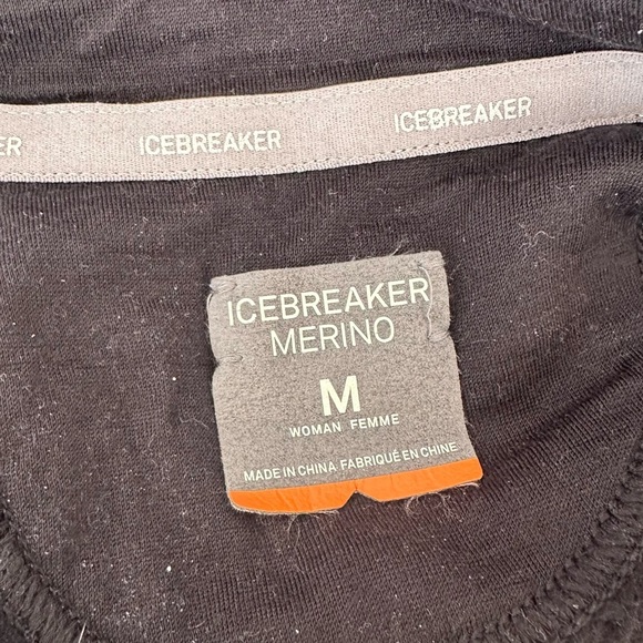 Icebreaker Merino Wool Black Sleeveless zip front Vest medium - Picture 4 of 5